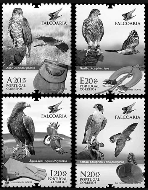 Portugal 2013/3/23 Valken op postzegels